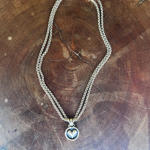 Choker Necklace With A Heart Pendant - (8" when clasped) - Picture 15 of 15